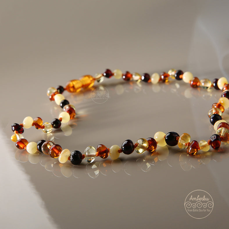 Kalung Amber Baltic Multicolor Anak