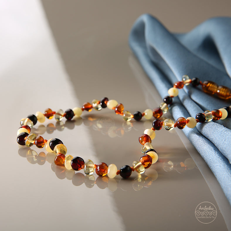 Kalung Amber Baltic Multicolor Anak